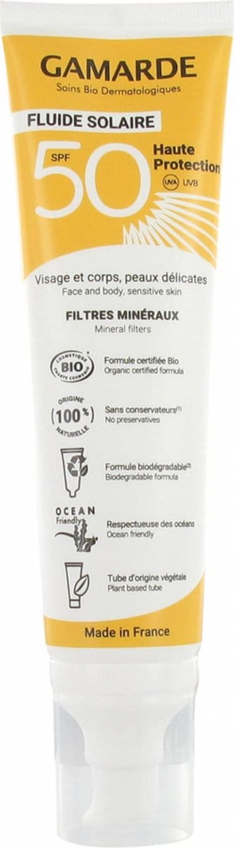 Gamarde Zonnebrandcrème Hoge Bescherming SPF50 Organic 100 ml
