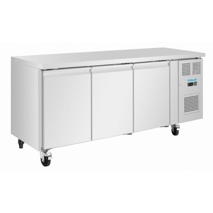 Polar U-Series koelwerkbank 3 deurs smal 231L