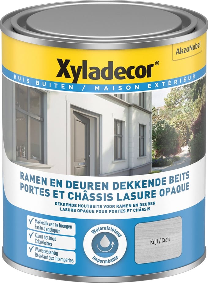 Xyladecor - Ramen & Deuren Dekkende Beits - Krijt - 0,75 L