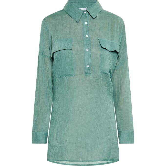 usha Blouse Dames Salie groen