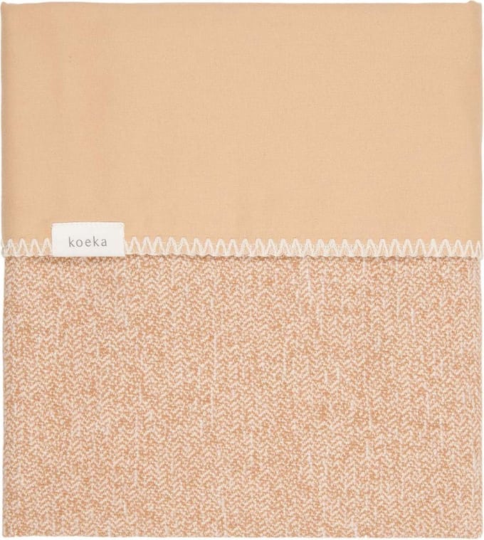 Koeka Wiegdeken Vigo flanel  - caramel / soft caramel - 75x100cm