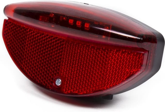 Benson Achterlicht - staartreflector - voor fiets - 3x LED - universeel - batterij achterlicht met reflector