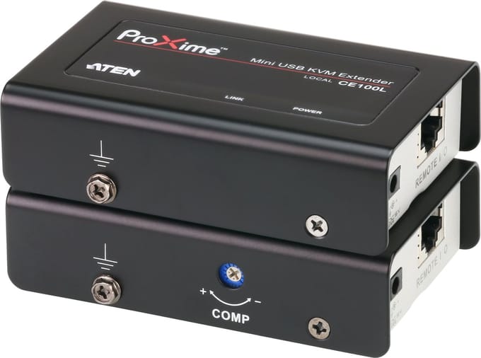KVM Extender USB Mini KVM Extender 1920x 1200 100Meters  Wide Screen support