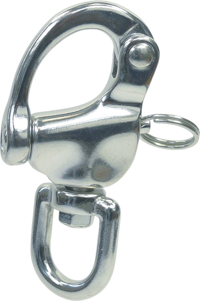 Seilflechter - Snapsluiting - Warteloog - RVS - Maat: 87x16mm