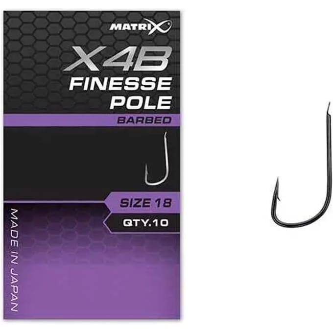 Matrix X4B Finesse Pole Spade-Barbed (10 pcs) - Maat : 18