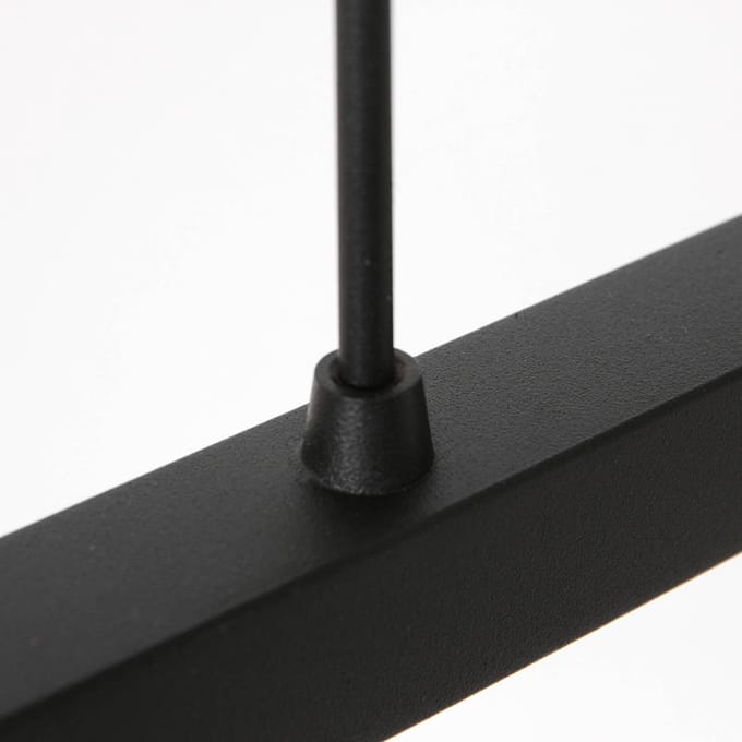 Hanglamp Stang Hoogteinstelbaar Zwart Kurk Metaal 3457ZW + K7396FS Eigentijds Binnen