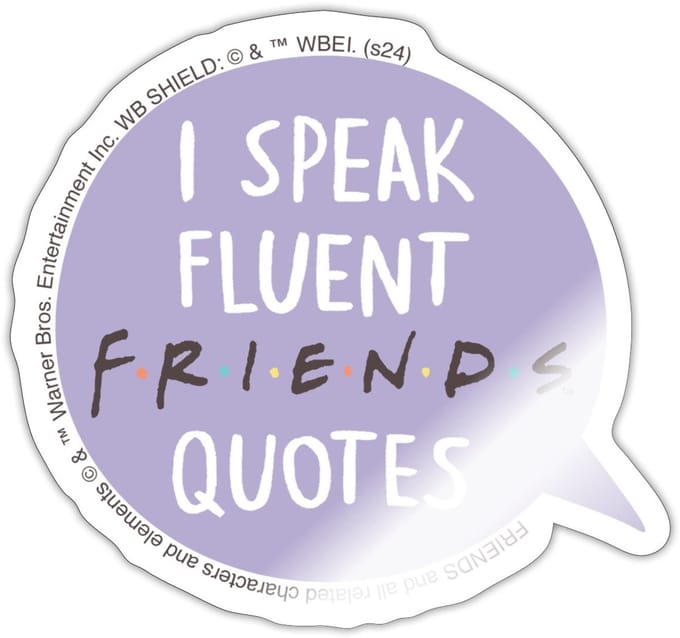 Friends I Speak Fluent Quotes Tekst Bubbel Sticker Maat S (max. 10 x 10cm)