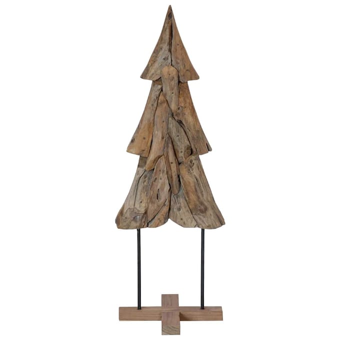 vidaXL - Kerstboom - Bruin - 121 - cm - Massief - Teakhout