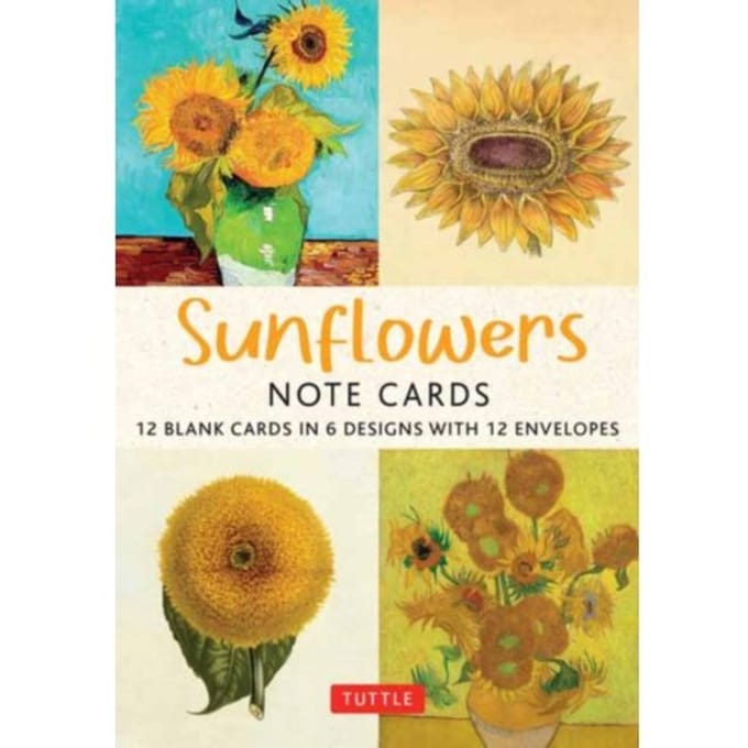 Sunflowers - 12 Blank Note Cards: 12 Blank Cards In 6 Designs With 12 Envelopes In A Keepsake Box - Tuttle Studio