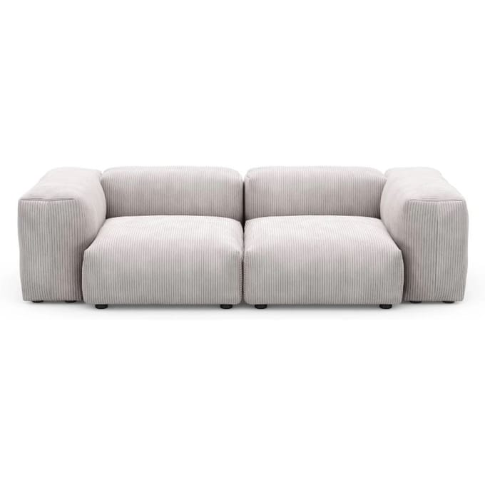 vetsak Small 2-zitsbank - Cord Velours platinum