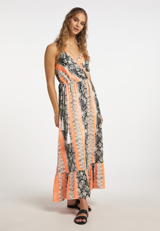 IZIA Maxi Dress met Slangenprint gaya