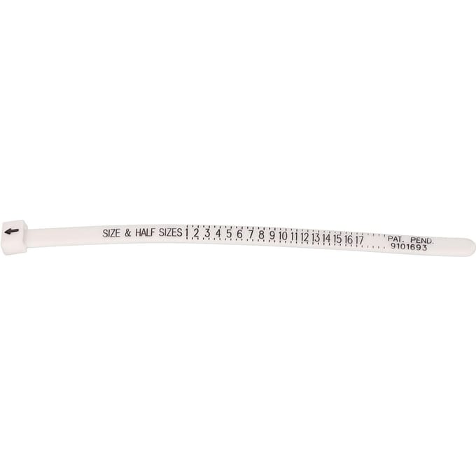 Bague Ruban à Mesurer Haute Précision Réutilisable 1‑17 Taille de Bague USA Outils de Mesure de Bijoux white
