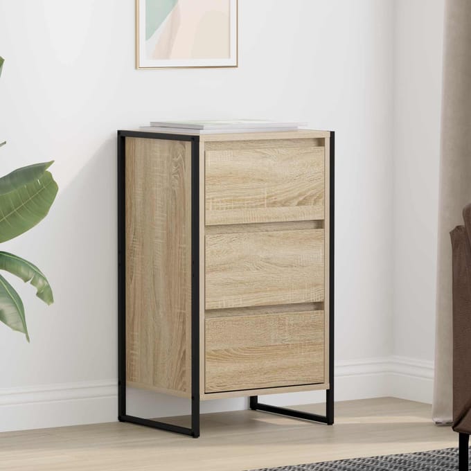 vidaXL - Dressoir - Sonoma - Eiken - 43 - x - 36 - x - 75,5 - cm - Bewerkt - hout