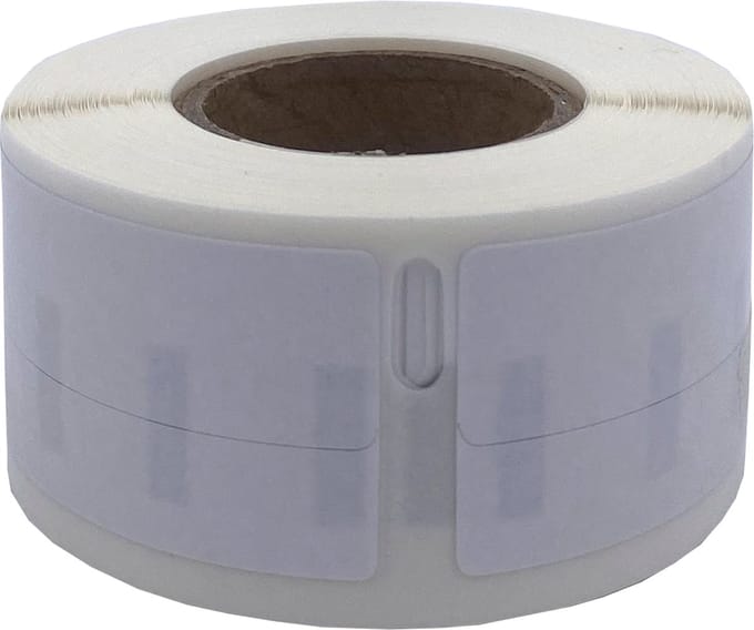 DULA Dymo Compatible labels - Wit - 99017 - S0722460 - Hangmapetiketten - 1 rol - 12 x 50 mm - 220 labels per rol