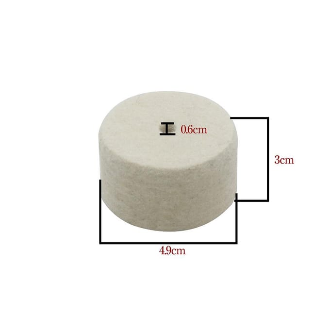 Hoge Kwaliteit Vilt Pad voor Bassdrum Pedaal Beater Percussie Instrument Accessoires white