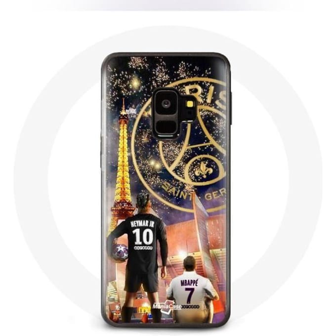 Coque pour Samsung Galaxy S9 PSG Neymar et Mbappé Joyeux noël