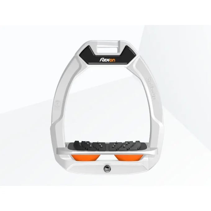 Veiligheidsstijgbeugels Ingebogen Ultra Grip Wit/Grijs/Oranje Flex-On Safe-On
