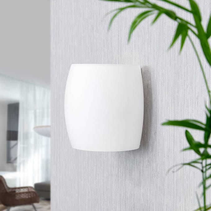 Lucande - wandlamp - 1licht - glas, metaal - H: 16 cm - G9 - wit