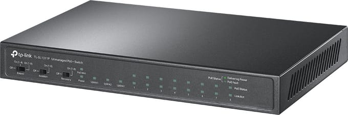 TP-Link TL-SL1311P - Netwerkswitch - 8-Poorten - PoE+