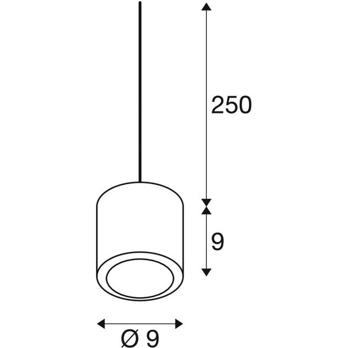 SLV LED hanglamp Oculus, messingkleurig Ø 9 cm, dimbaar naar warm