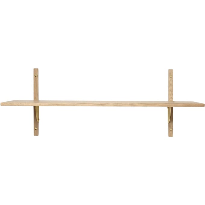 Ferm Living Sector Wandrek - eiken - Messing - 1 Wandplank - breed