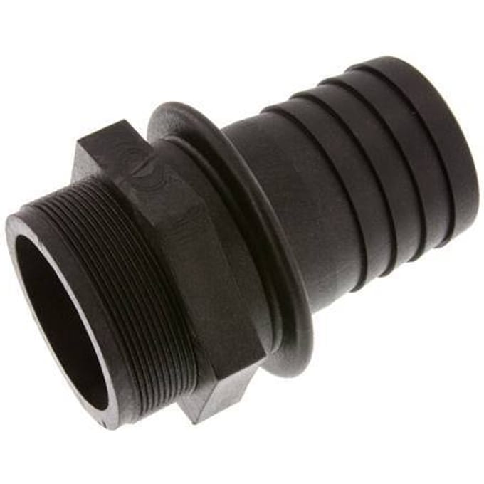G 3'' Buitendraad x 76mm Polypropylene (PP) Slangpilaar 10 Bar