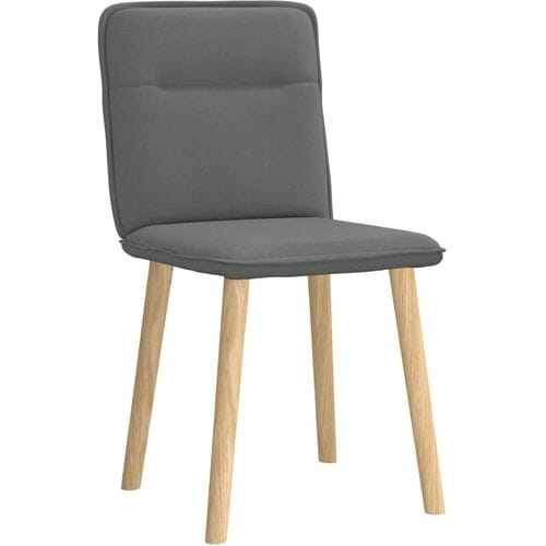 vidaXL - Eetkamerstoelen - 2 - st - stof - donkergrijs
