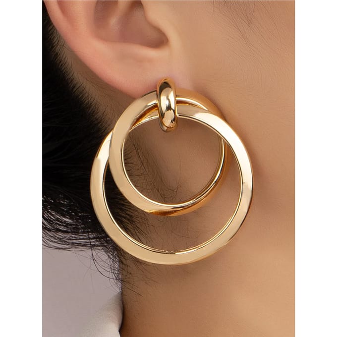 Ronde Hangende Oorbellen goud