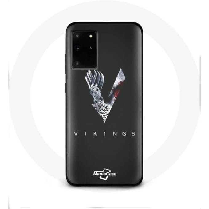 Coque - Vikings - Samsung Galaxy S11 Plus - Logo V - Épée - Gris Noir gris