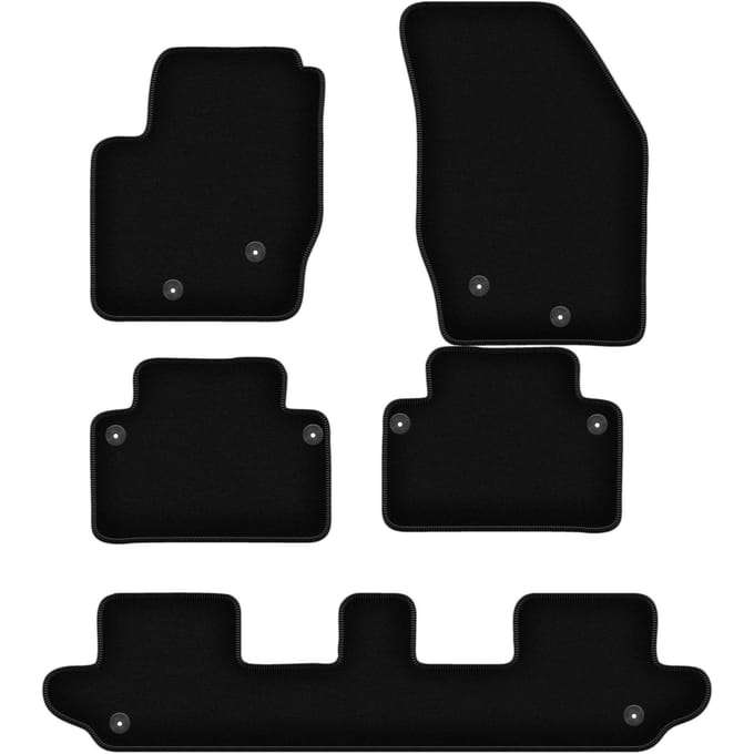 BASIC zwarte veloursmatten voor: Volvo XC90 I SUV 7-zits (2002-2014)