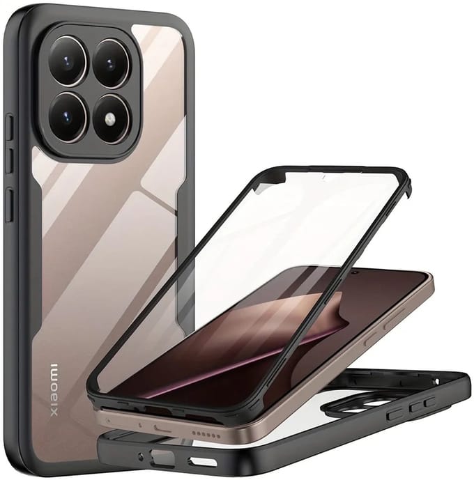 Hoesje geschikt voor Xiaomi 15T - Techsuit ColorVerse 360 Case met Screenprotector - Zwart