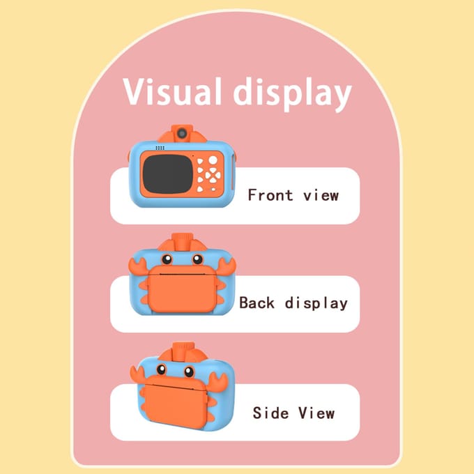 Leuke Kinderen Instant Camera 1080P Kinderen Digitale Camera Kinderen Instant Print Camera 180 graden Draaibaar blauw