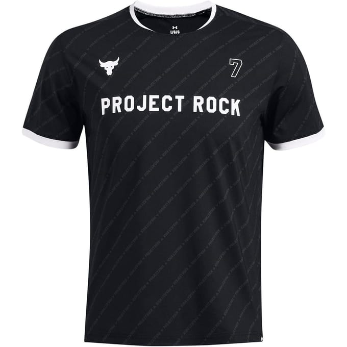 Under Armour Heren Project Rock Rugby T-Shirt (Zwart)