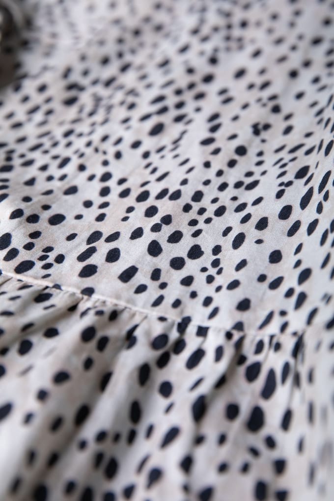 Colourful Rebel Lina Cheetah Bow Top Beige Größe: L | Blusen Outlet | Damen | Braun