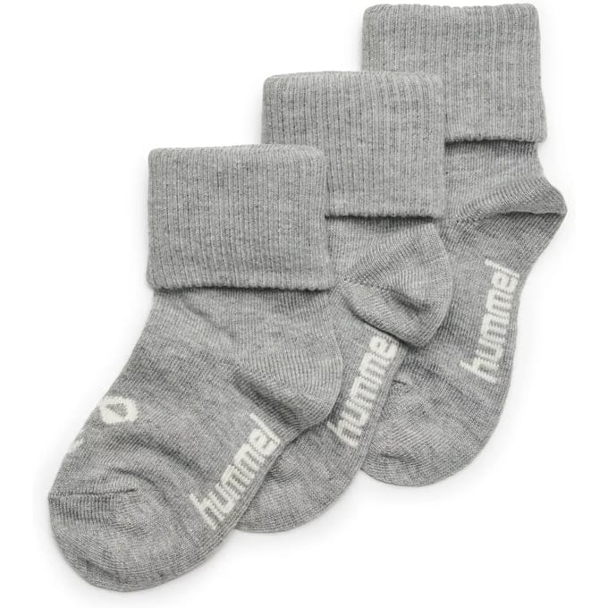 Hummel kindersokken Sora, 3-pack, grijs gemêleerd