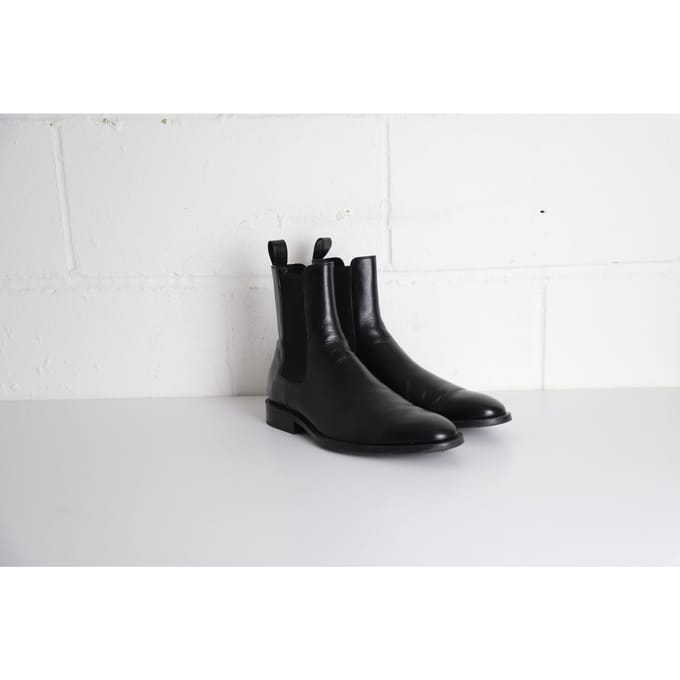 Balenciaga Midnight Chelsea Boots in zwart leer
