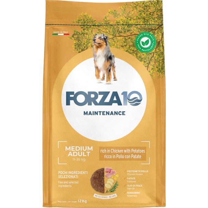 2x12kg Forza 10 Medium Maintenance kip & aardappelen Hondenvoer Droog
