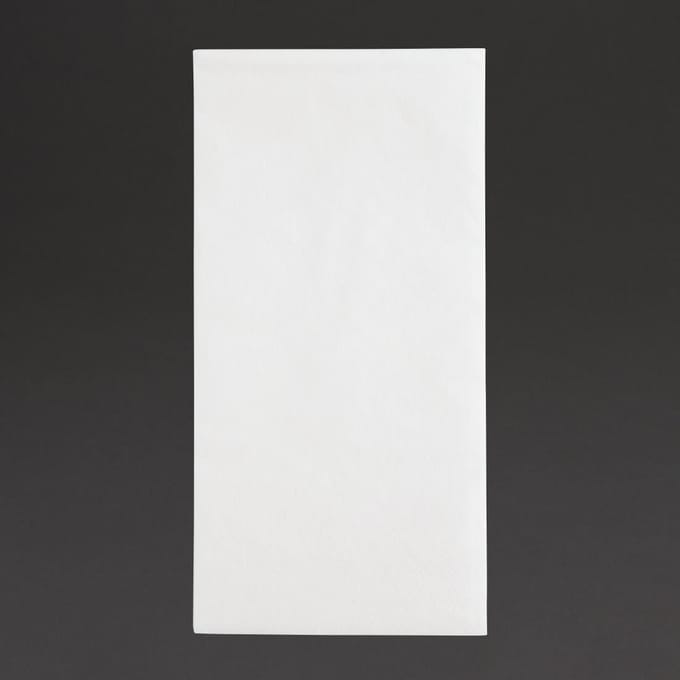 Fiesta recyclebare servetten 40x40cm 2-laags 1/8 vouw wit (2000 stuks)