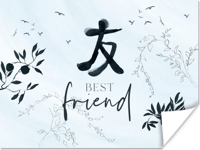 Poster Quotes - Vrienden - Spreuken - Best friend - 40x30 cm