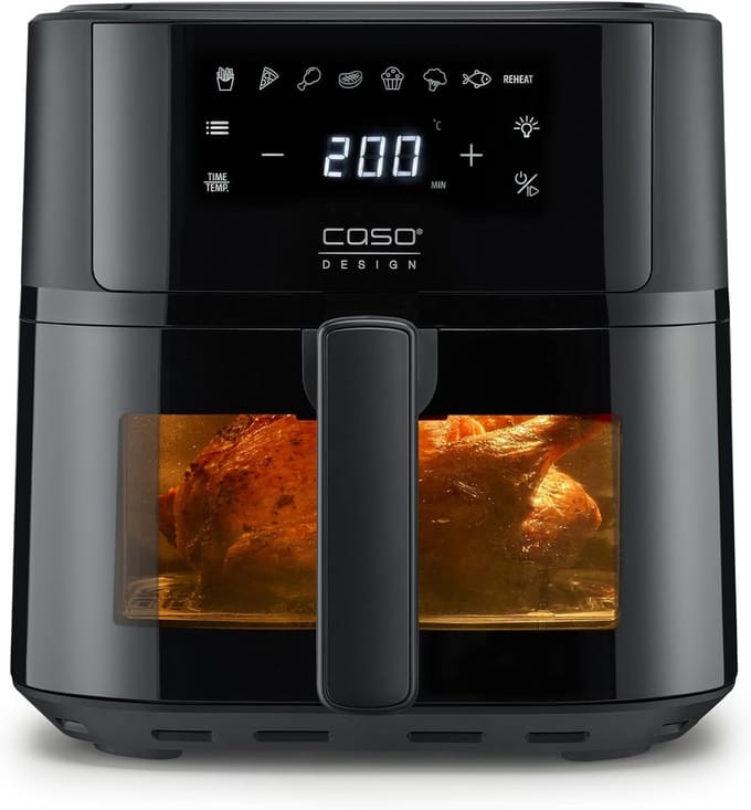 Heteluchtfriteuse - Airfryer Oven - Gezond Koken - Stille Werking - 6 Liter - Zwart