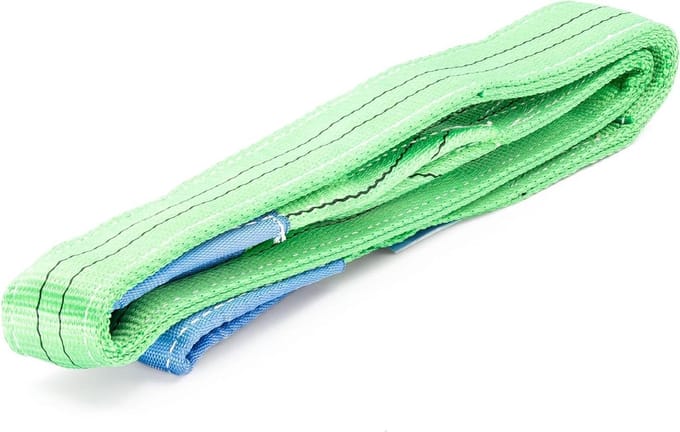 Hefband 2 Ton - Hijstouw Polyester - Lasten Verplaatsen - Met Lus En Label - 6 Meter Lengte - Groen