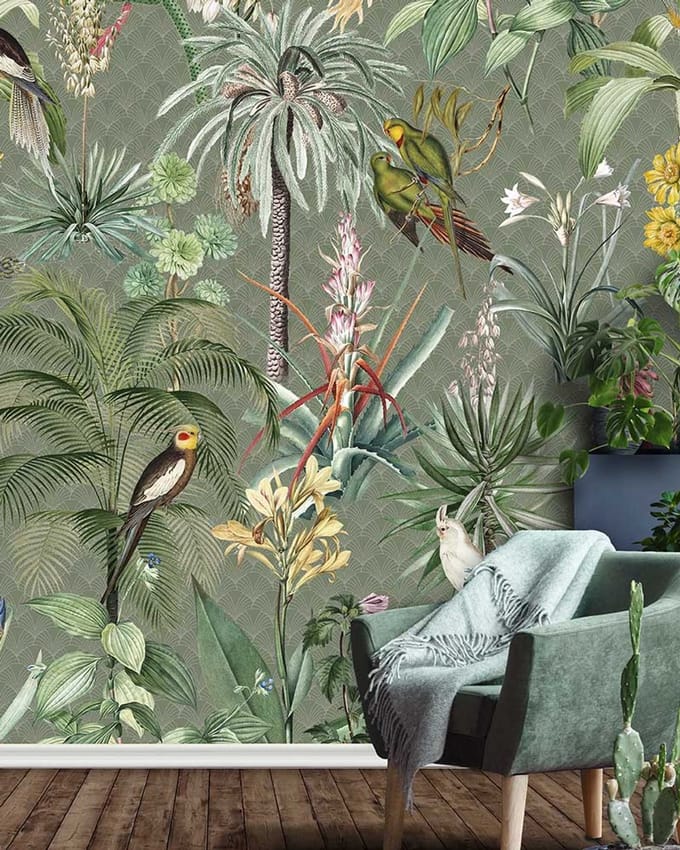 INGK - Floral Utopia Behang - Tropical Winter
