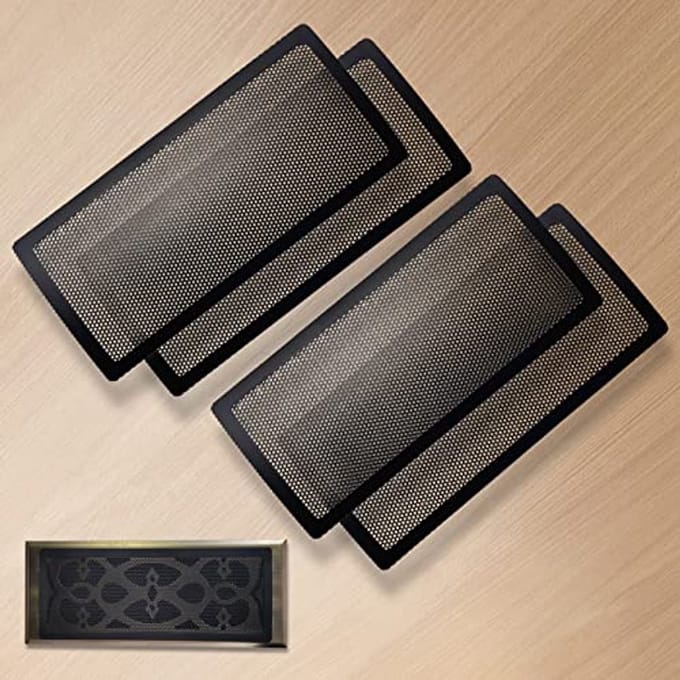 Ventilatierooster afdekking voor vloerregisters - 10,2 cm x 30,5 cm - 4-pack