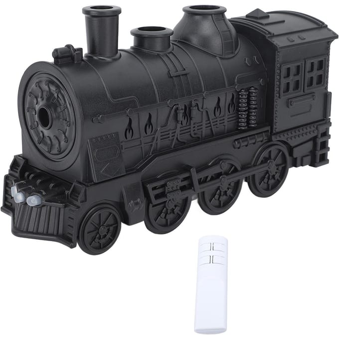 Essentiële Olie Diffuser 300ml Treinvorm 2 Verlichtingsmodi Aromatherapie Koelnevel Luchtbevochtiger met black