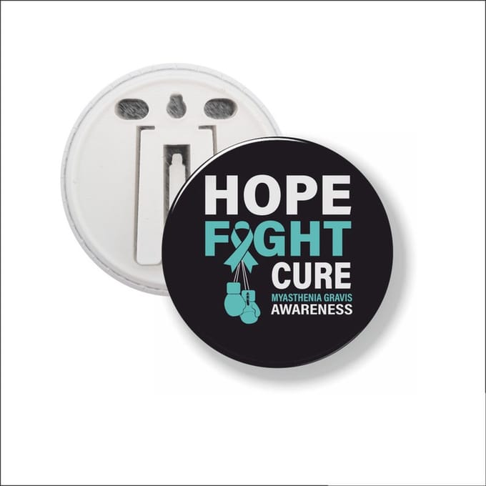 Button Met Clip 58 MM - Hope Fight Cure