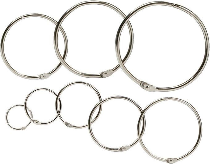 Indexkaartringen - Bindclips metaal - Documenten organiseren - Makkelijk openen sluiten - 10 stuks 80mm - Zilver