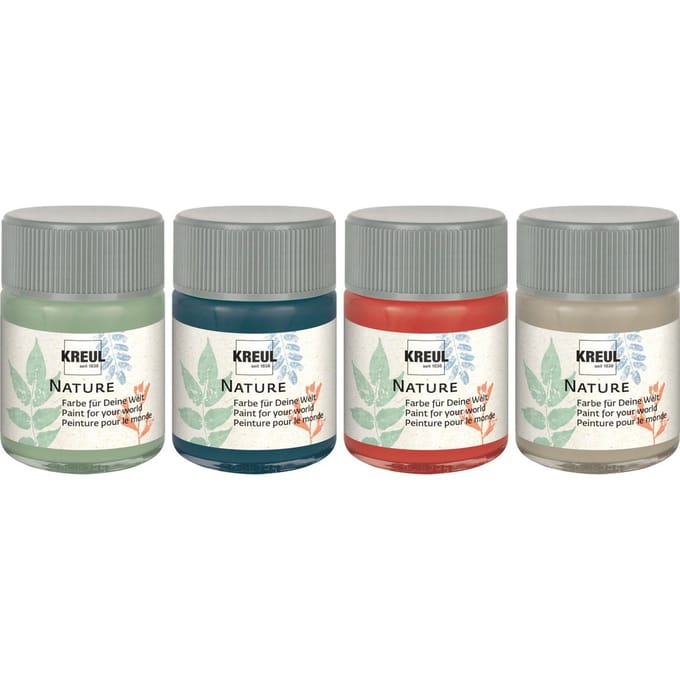 Verf Op Waterbasis - Diverse Kleuren - Kreul Nature - 4x50 ml