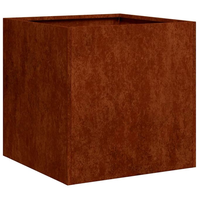 vidaXL - Plantenbak - roestig - 40x40x40 - cm - weervast - staal