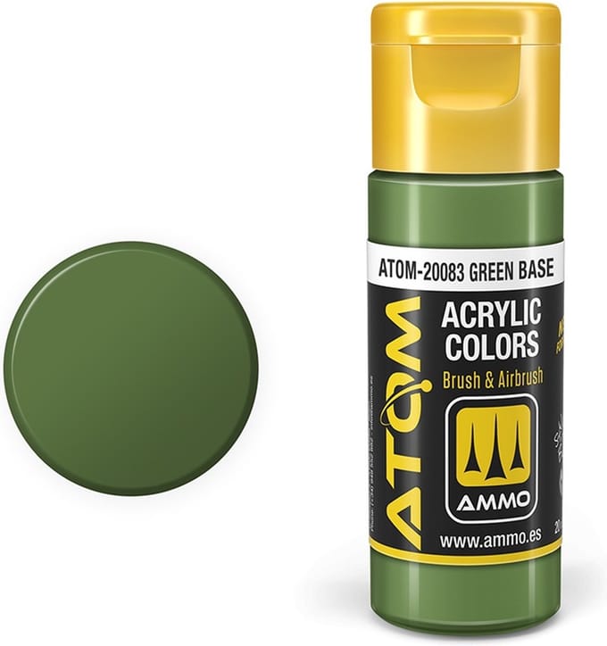 AMMO by Mig Jimenez Hobbyverf Acrylverf - MIG 20083 ATOM - Green Base - Acryl - 20ml Verf flesje - 20 ml