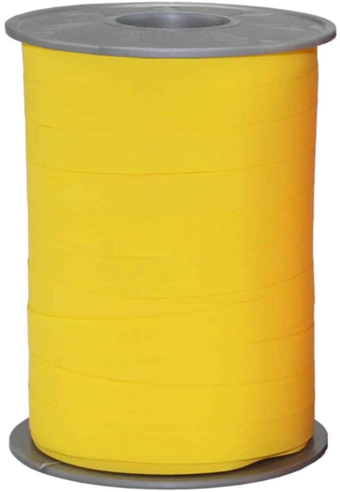 Krullint Paperlook Geel Mat – Cadeaulint - 10mm